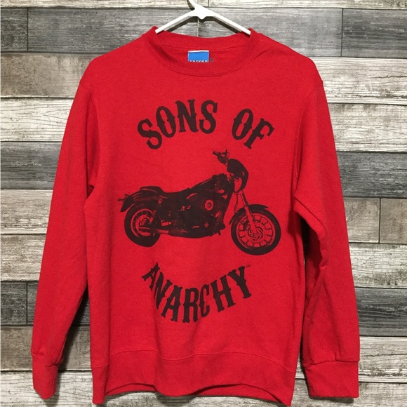 Freeze Sons Of Anarchy Sweatshirt Size S Red Black Pullover Fruit Of The Loom - Picture 4 of 7